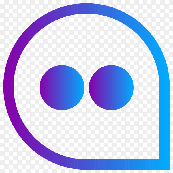 Flicker-icon-with-flat-design-on-transparent-background